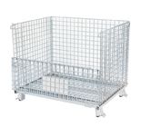 Heavy Duty Industrial Wire Containers Customized Colors Wire Mesh Pallet Cages