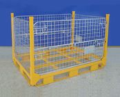 Heavy Duty Collapsible Wire Container For Warehouse Material Handling
