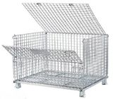 Nestable Stackable Steel Q235 Wire Mesh Container For Supermarket Storage