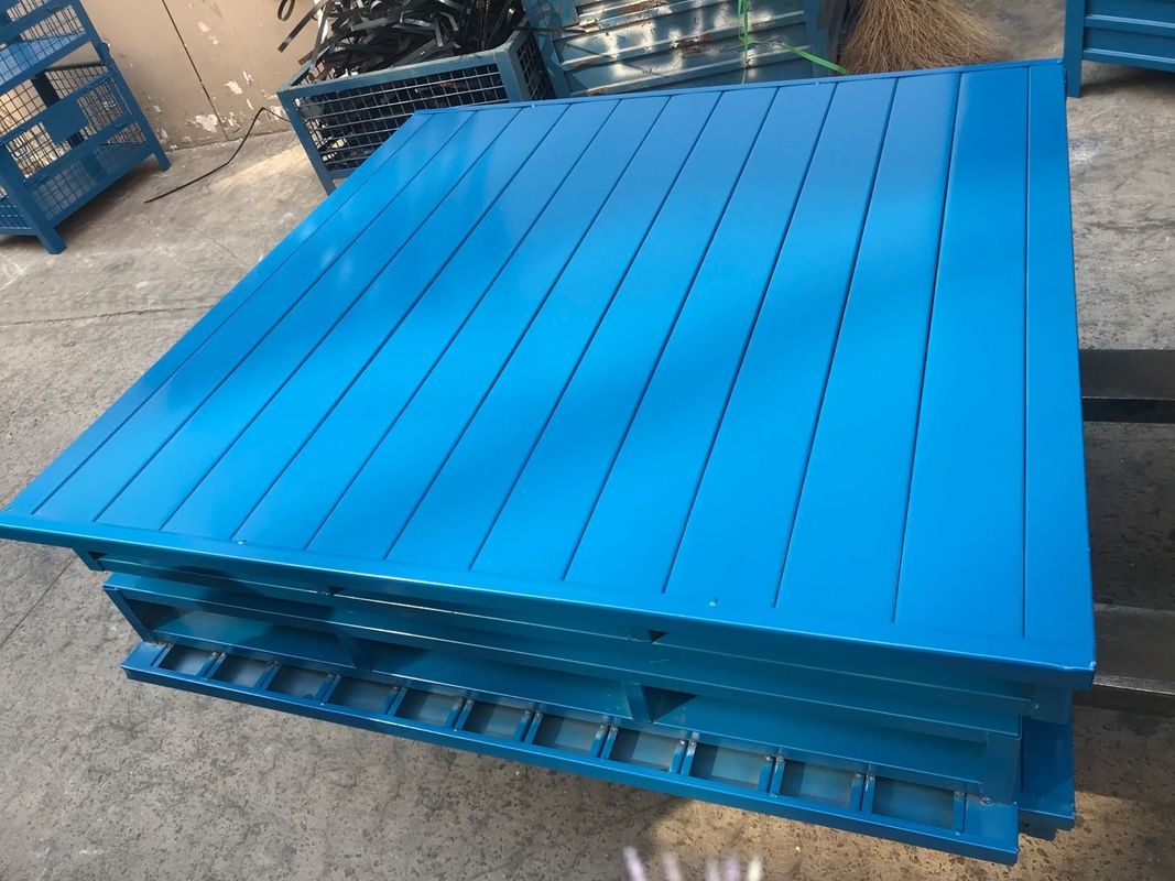 Euro Single Faced Stackable Steel Pallets For Transportation